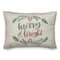 Merry and Bright Script 20" x 14" Spun Poly Pillow